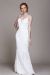 Fitted Silhouette Sequin Prom Gown in White
